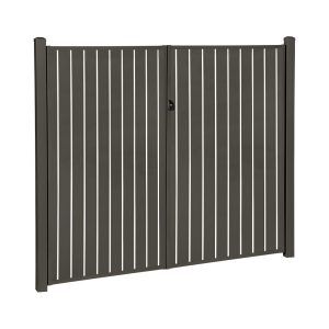 Fenstar Double Gate Kit - Vertical - Woodland Grey