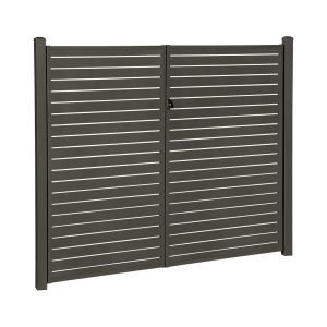 Fenstar Double Gate Kit - Horizontal - Woodland Grey